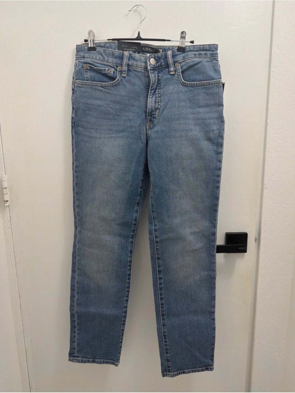 Ralph Lauren Women's Straight Leg Jeans in Light Blue Wash